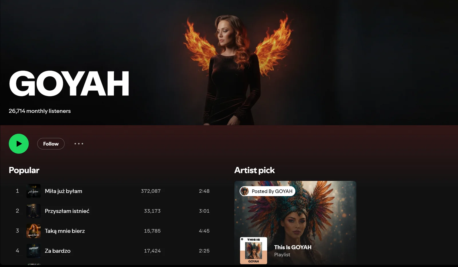GOYAH with fiery wings